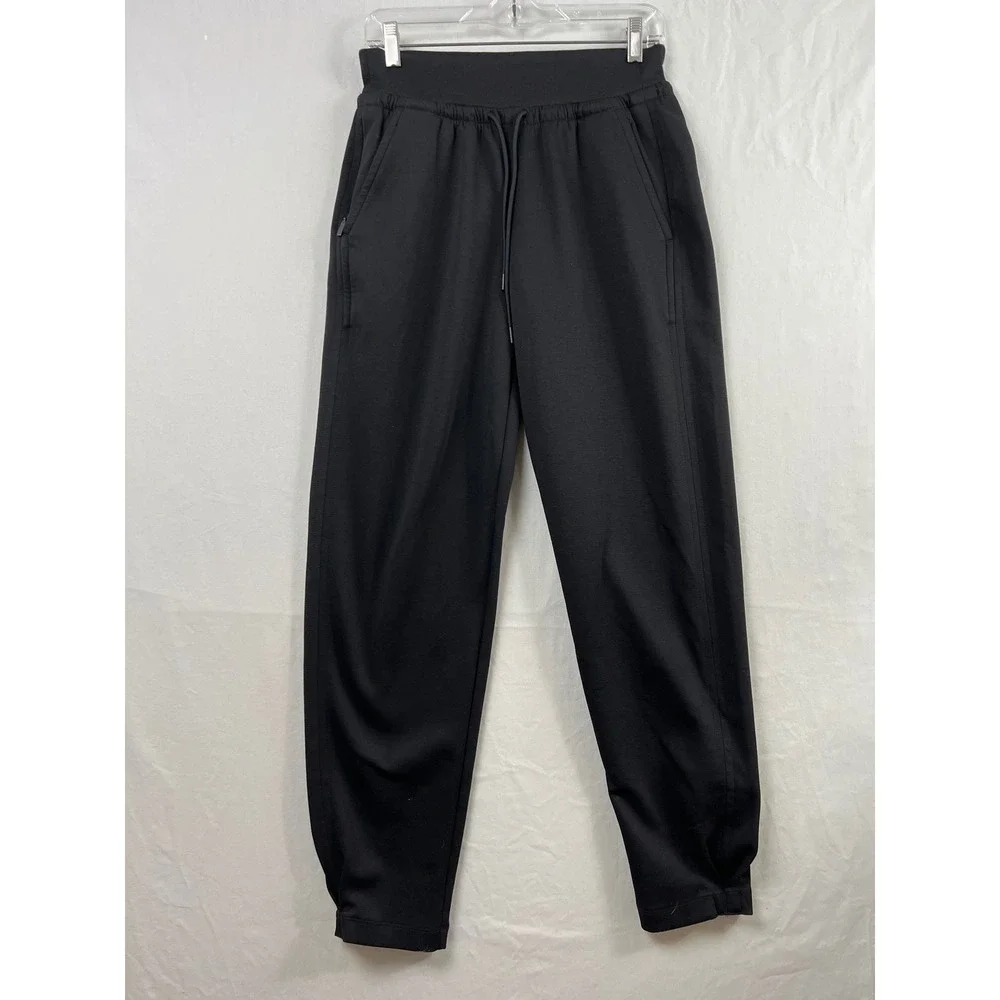 Athleta Joggers Womens Small Tall Black High Rise Drawstring Tapered Athleisure